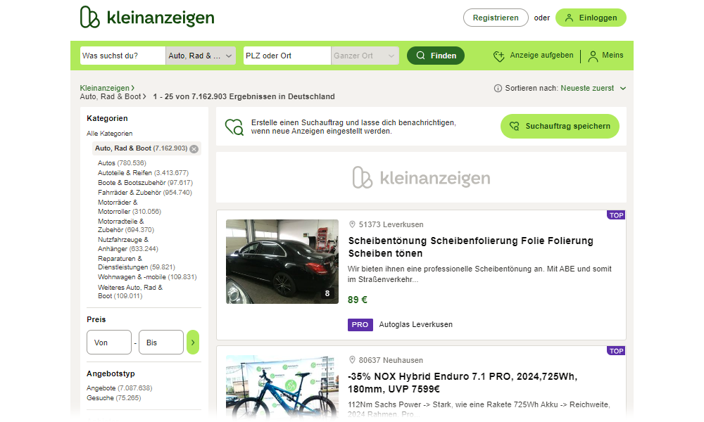 kleinanzeigen